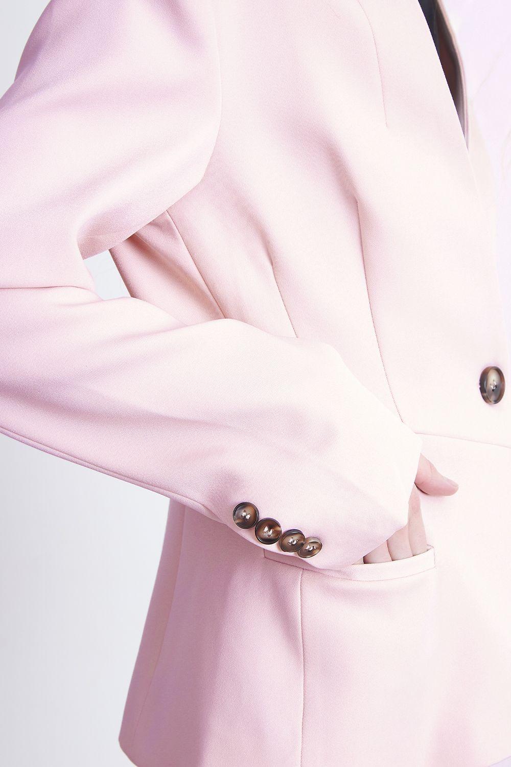 Blazer Básico Sastrero Rosado Nicopoly-5