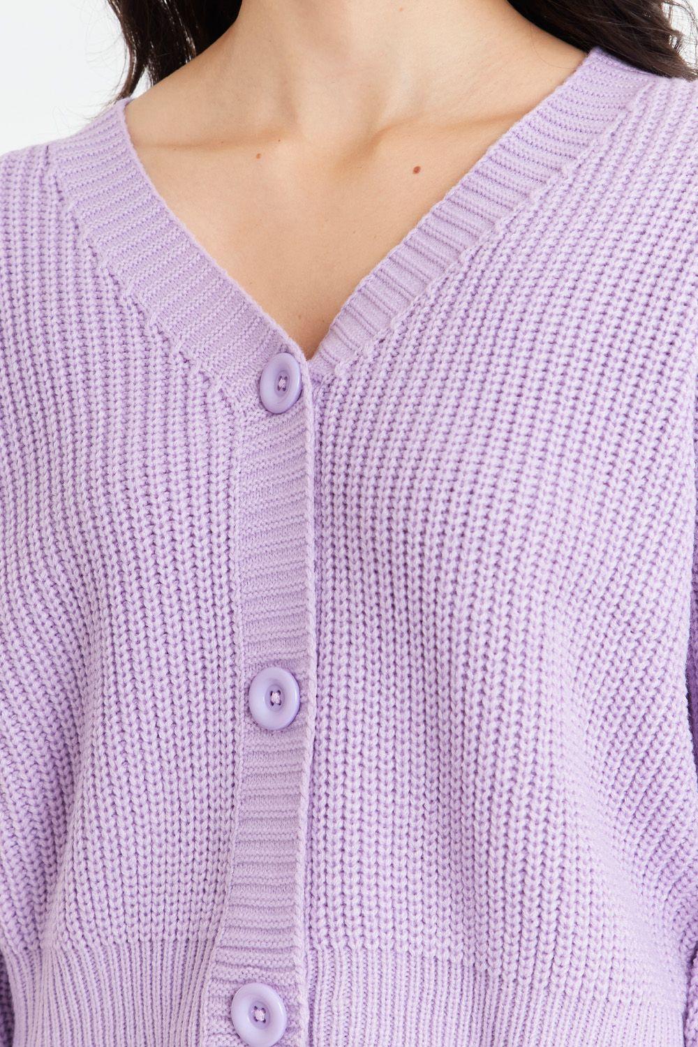 Cárdigan Básico Morado  Nicopoly-5
