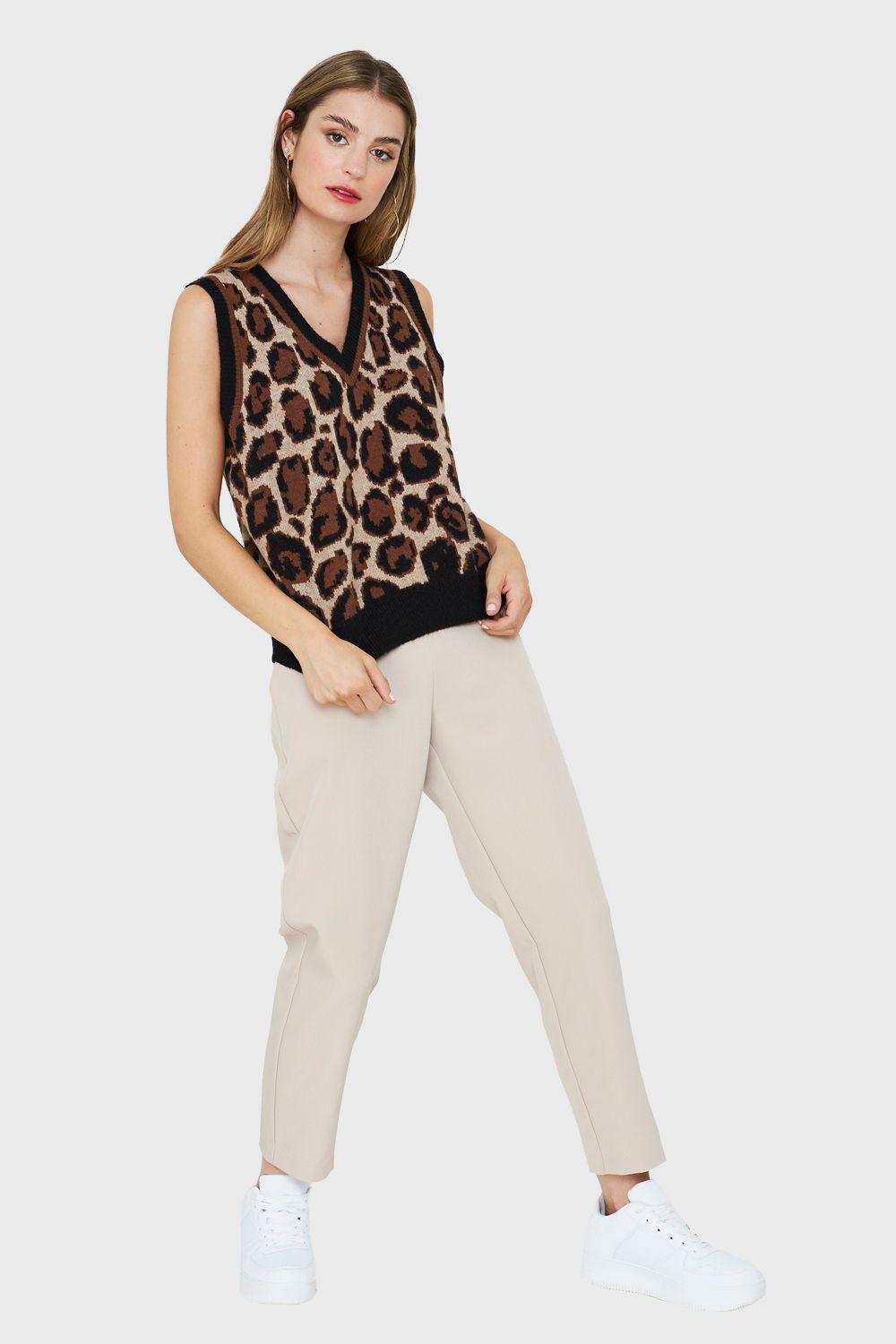 Chaleco Leopard Café Nicopoly-1