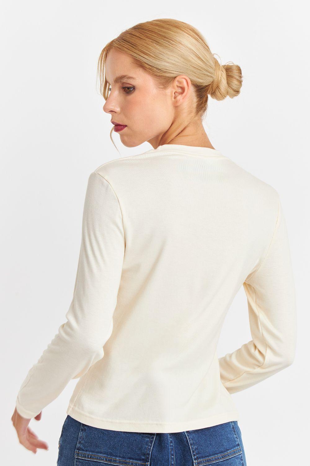 Polera Cuello Redondo Blanco Nicopoly-3