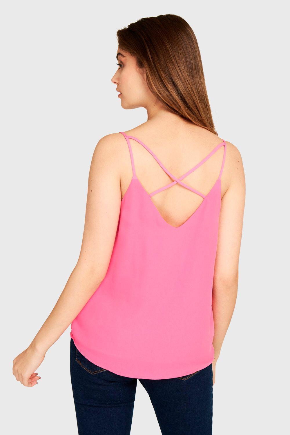 Top Pabilo Espalda Cruzada Fucsia Nicopoly-3
