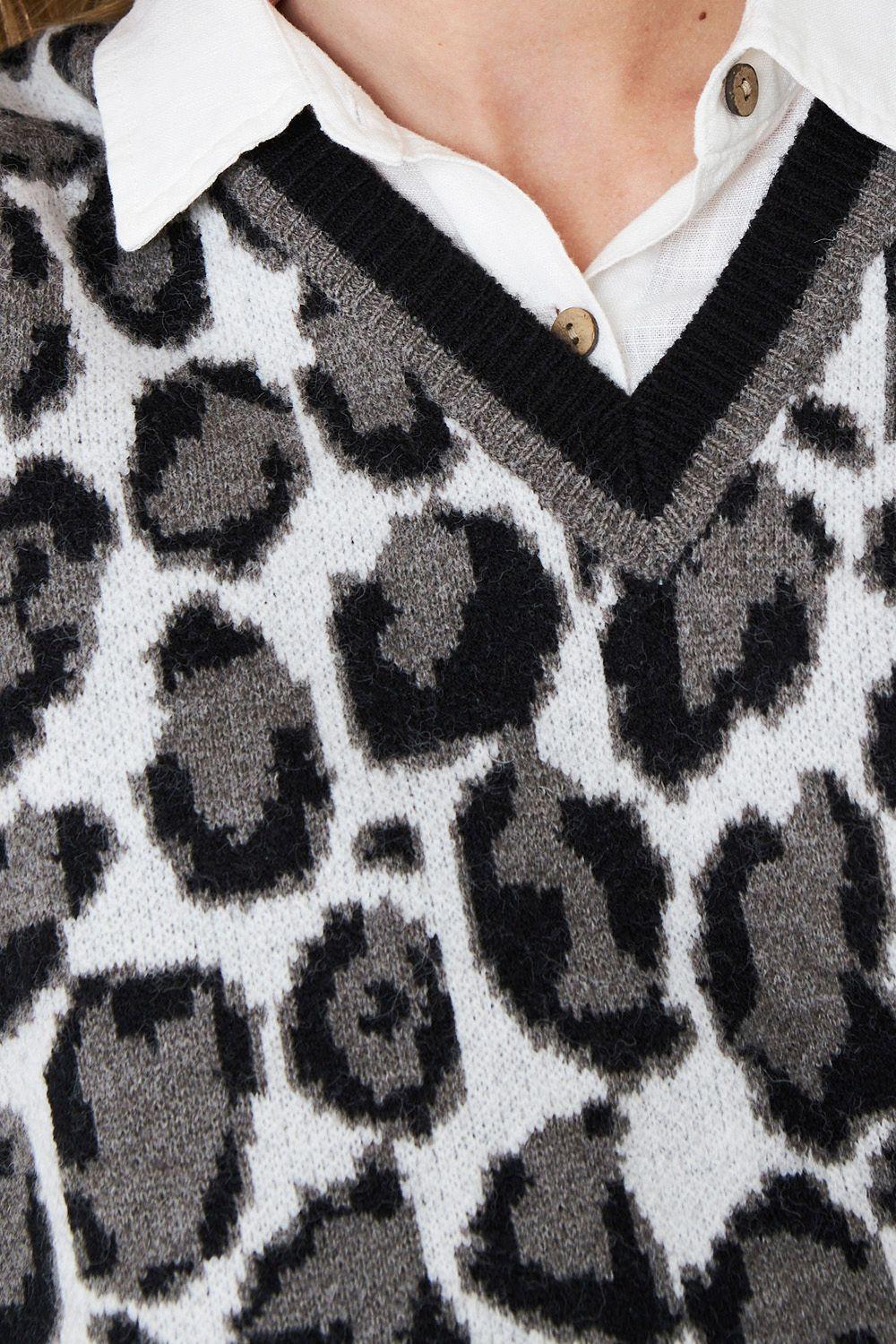 Chaleco Leopard Negro Nicopoly-5