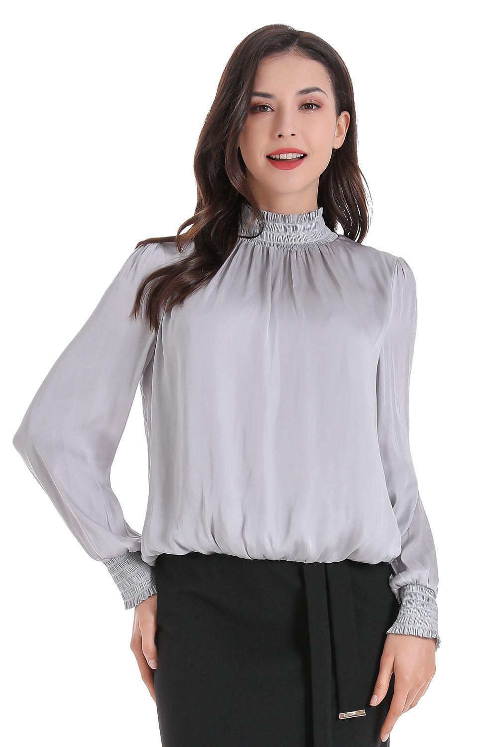 Blusa Escote Cruzado Espalda Gris Nicopoly-0