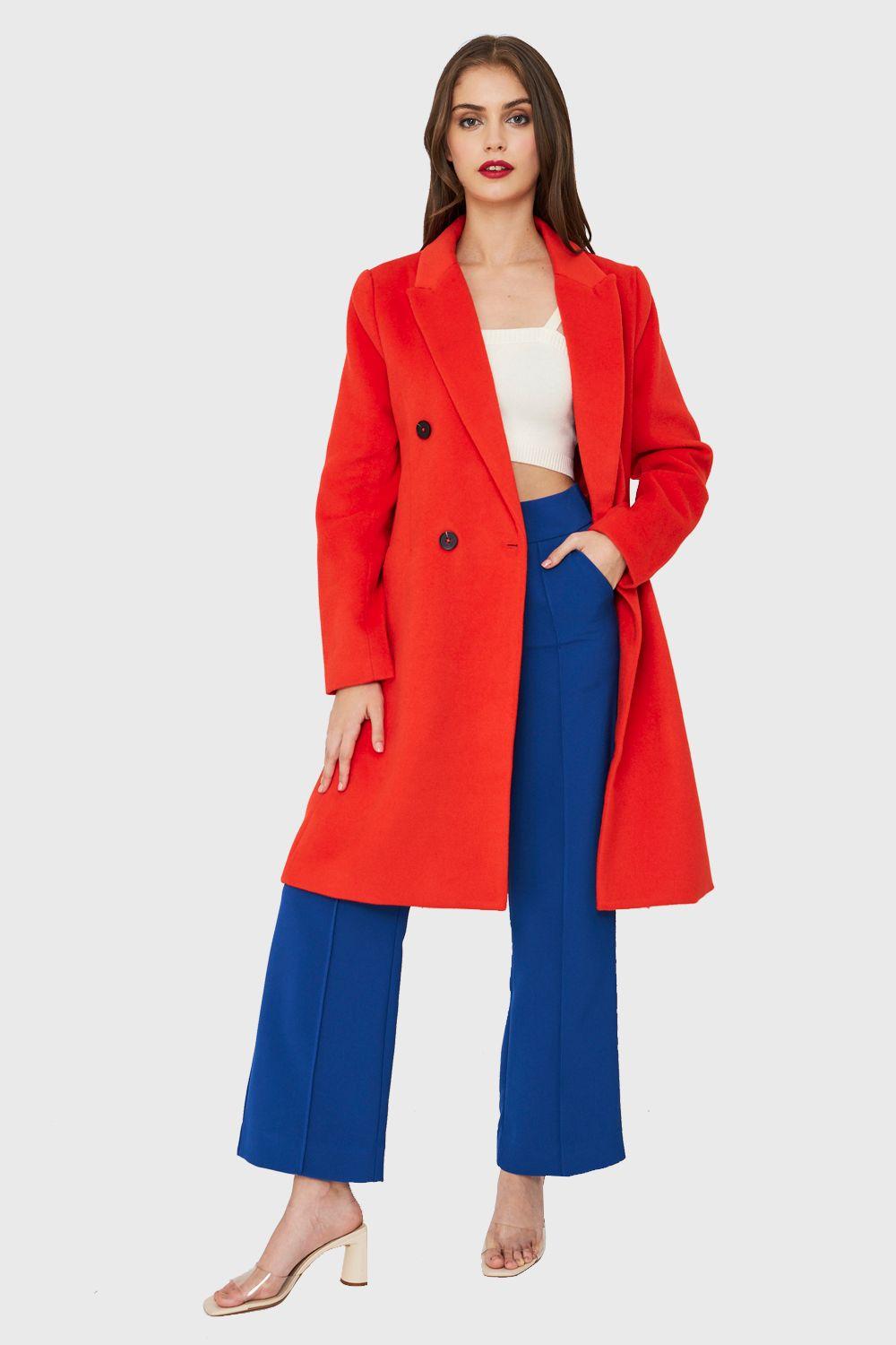 Abrigo Cuatro Botones Naranja Nicopoly-1