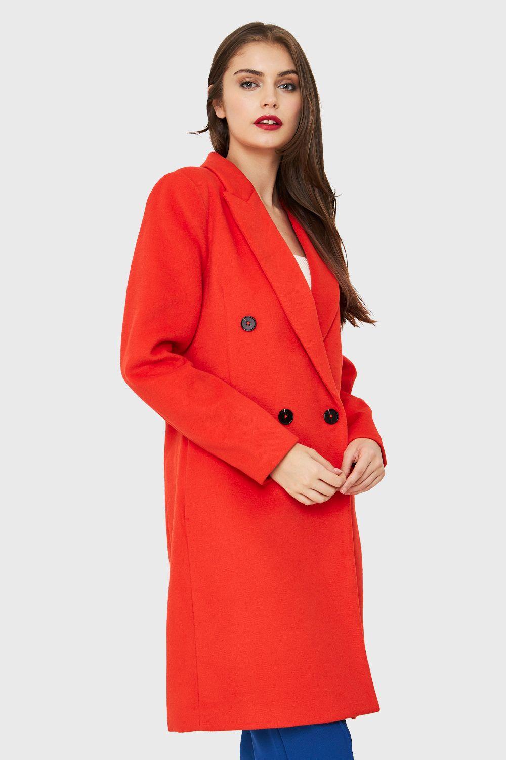 Abrigo Cuatro Botones Naranja Nicopoly-2