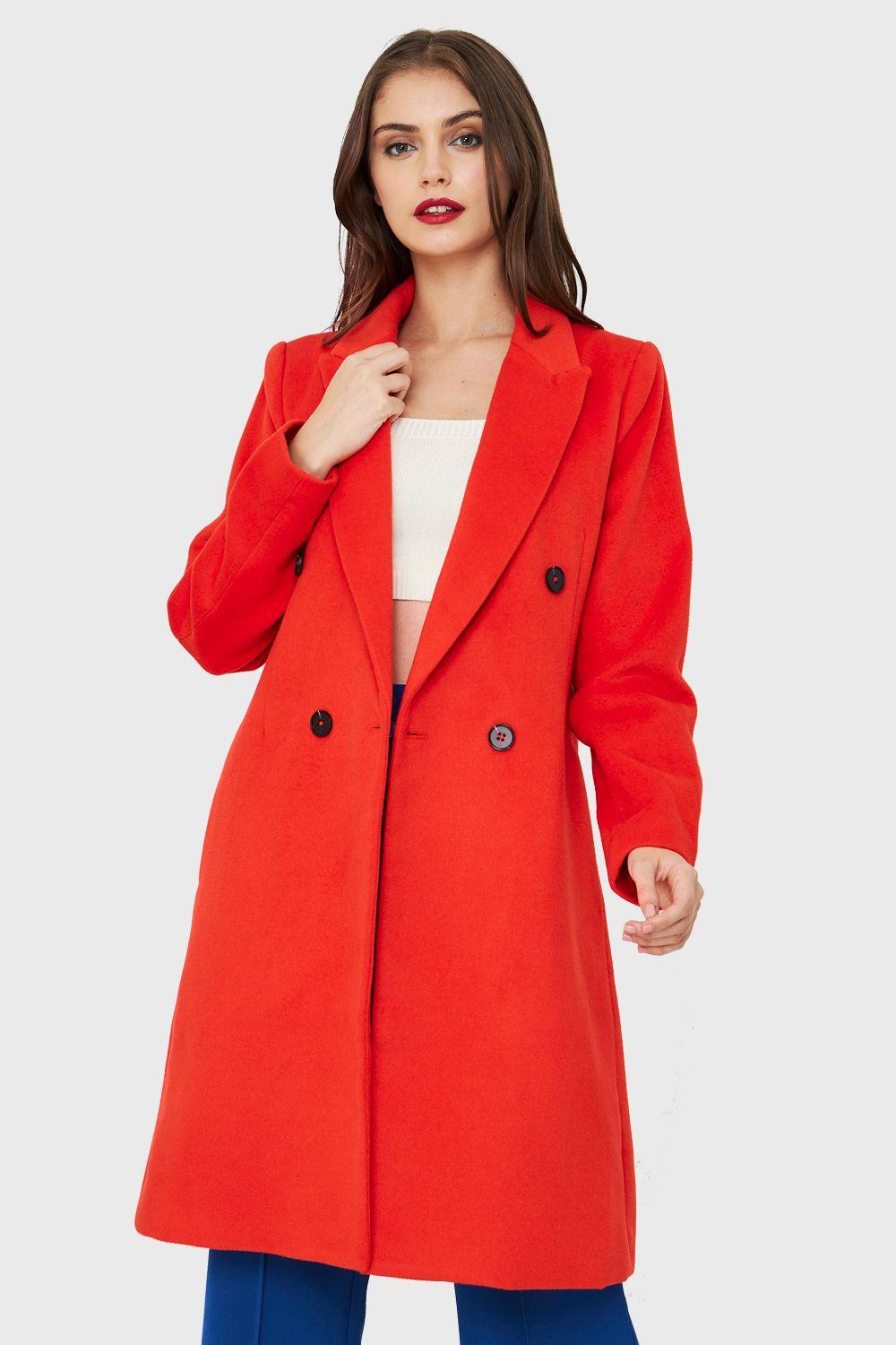 Abrigo Cuatro Botones Naranja Nicopoly-0
