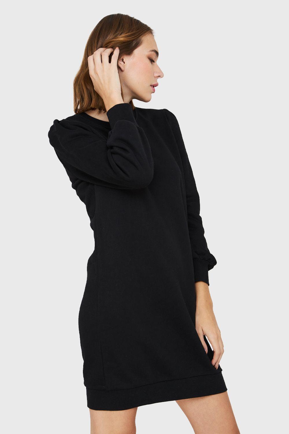 Vestido Tipo Polerón Negro Nicopoly-2