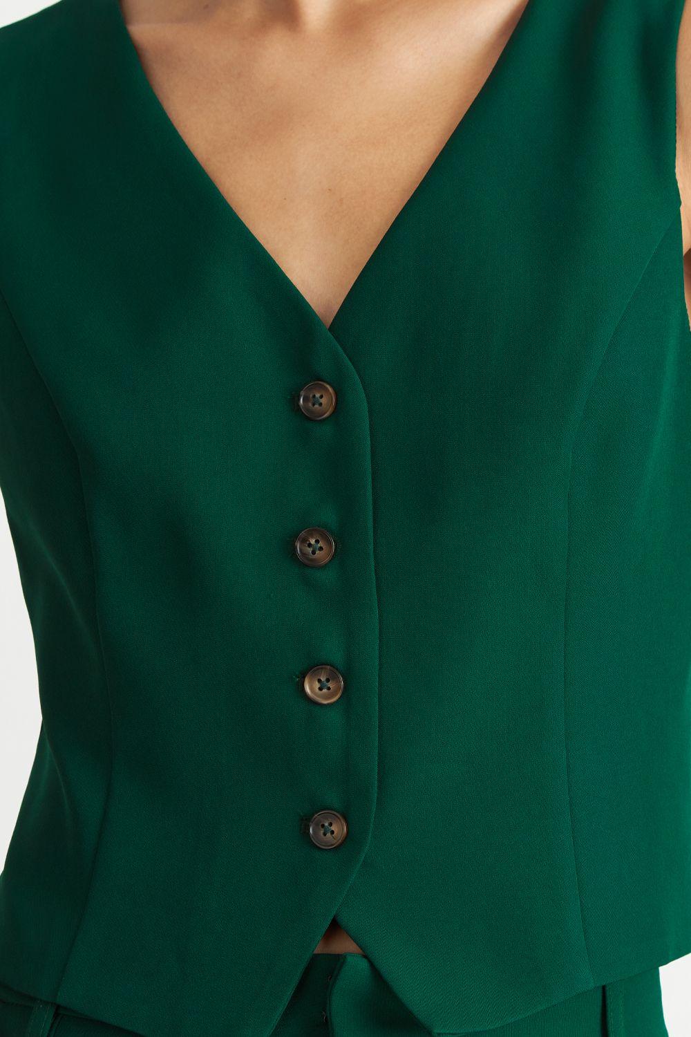 Gilet 4 Botones Verde Nicopoly-5