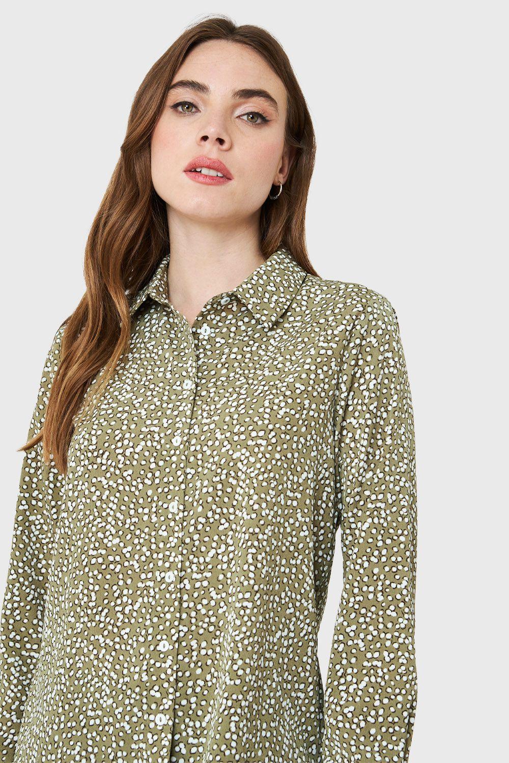 Blusa Lunares Irregulares Verde Nicopoly-5