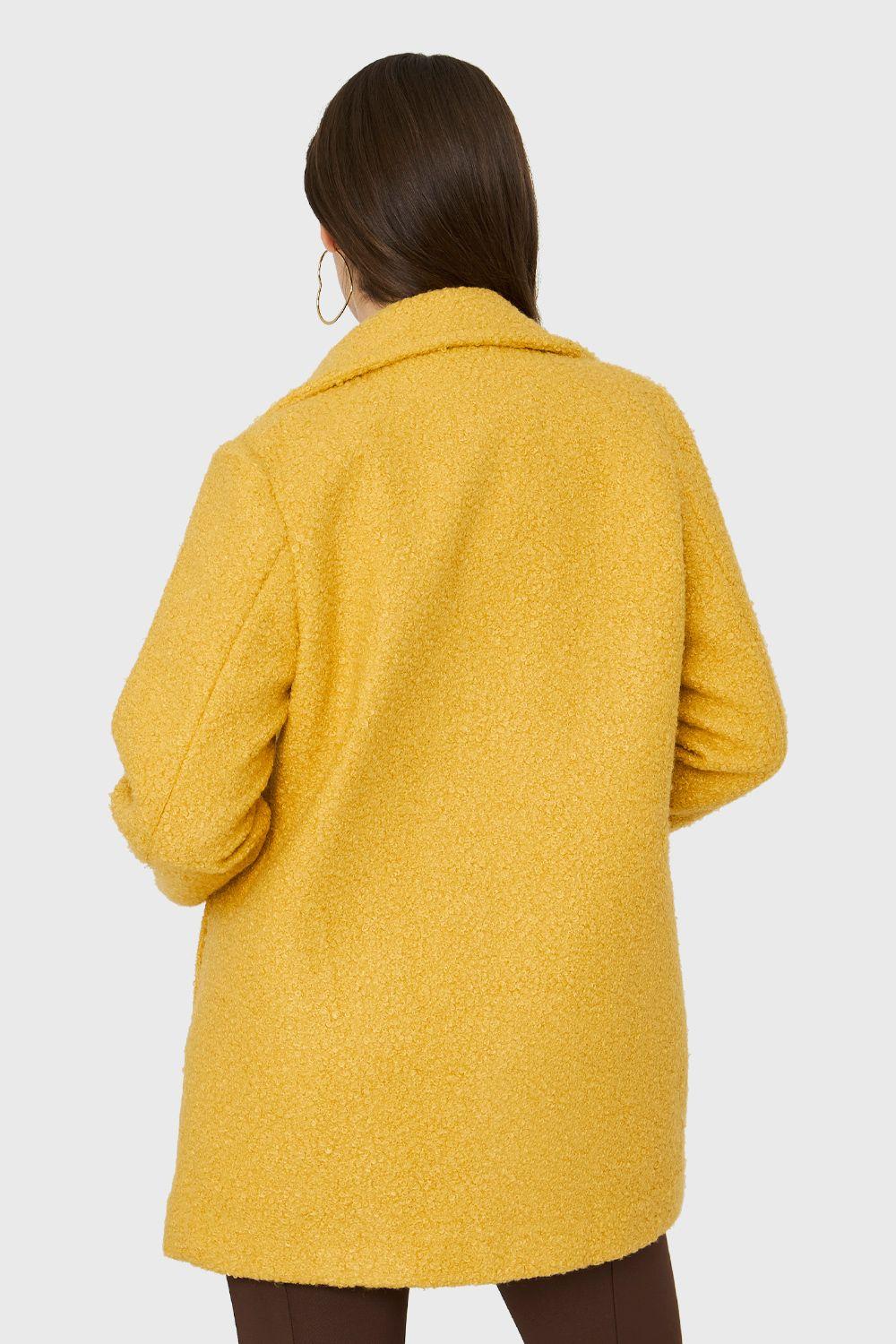 Abrigo Básico Dos Botones Amarillo Nicopoly-3