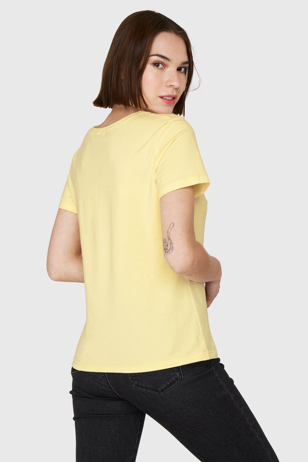 Polera Estampado Peces Amarillo Nicopoly-3