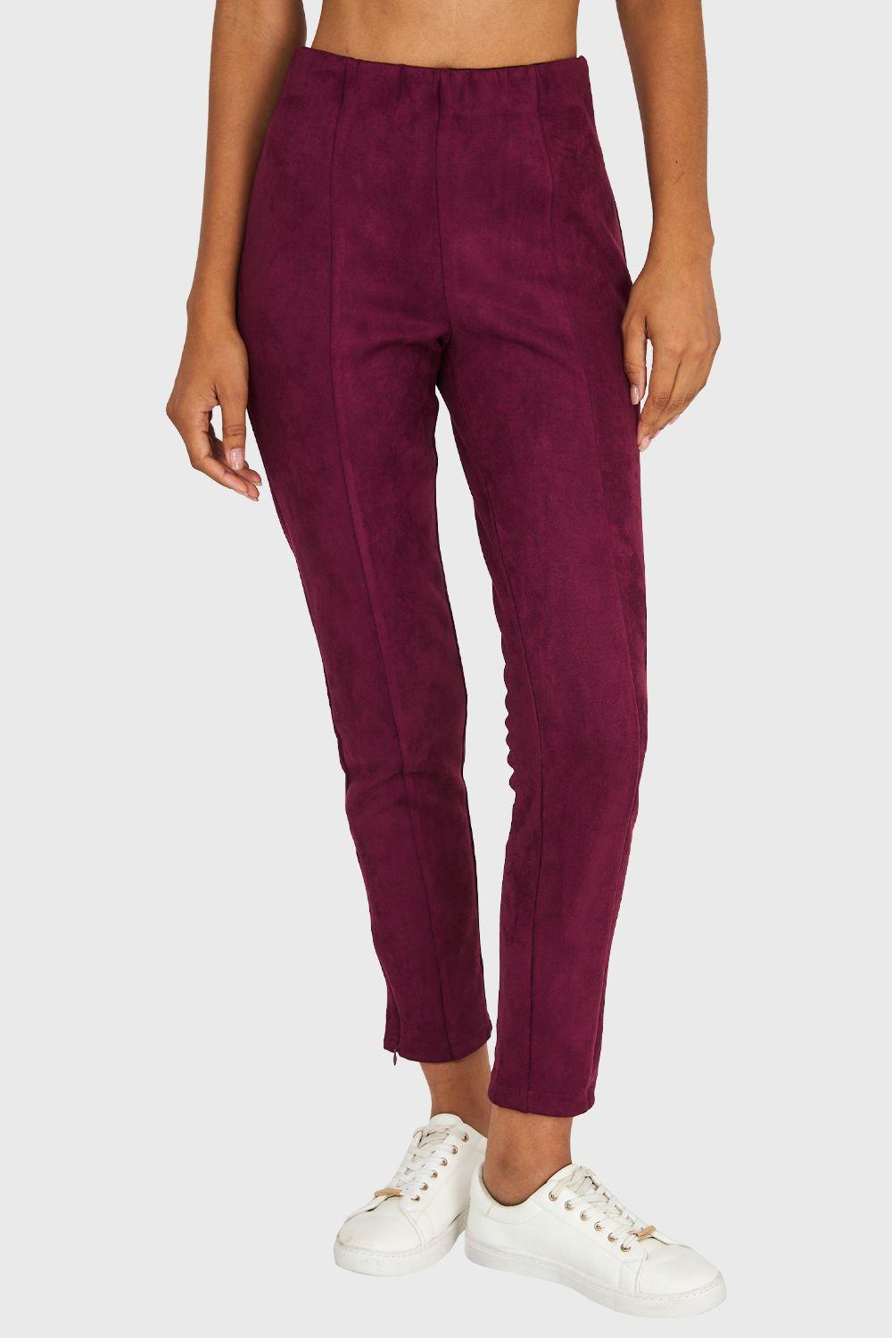 Calza Tipo Gamuza Burdeo Nicopoly-4