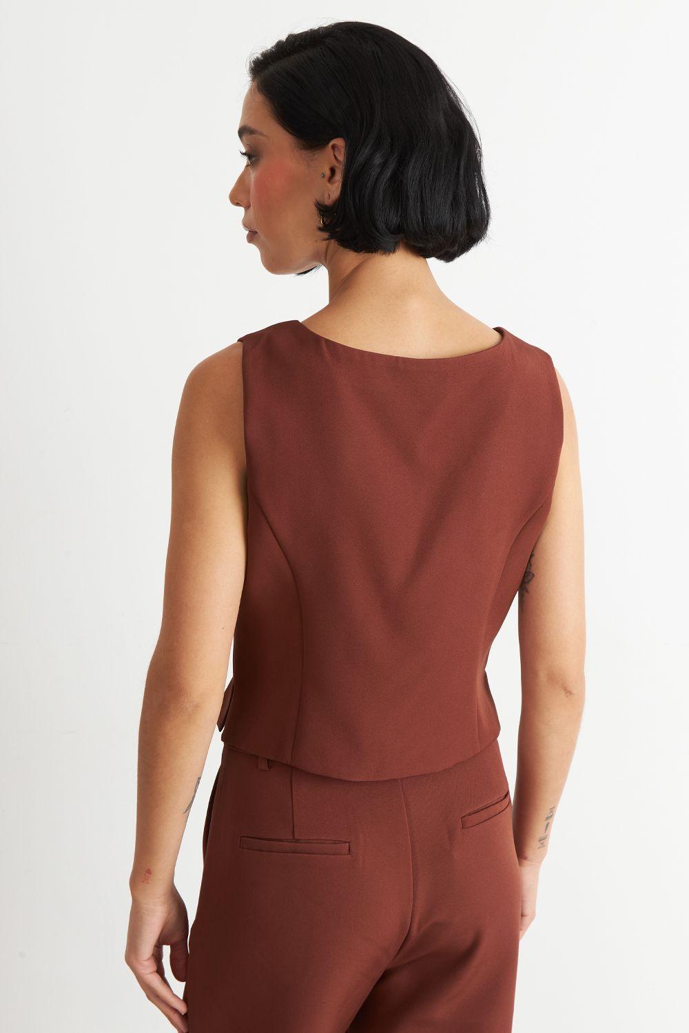 Gilet 4 Botones Óxido Nicopoly-3