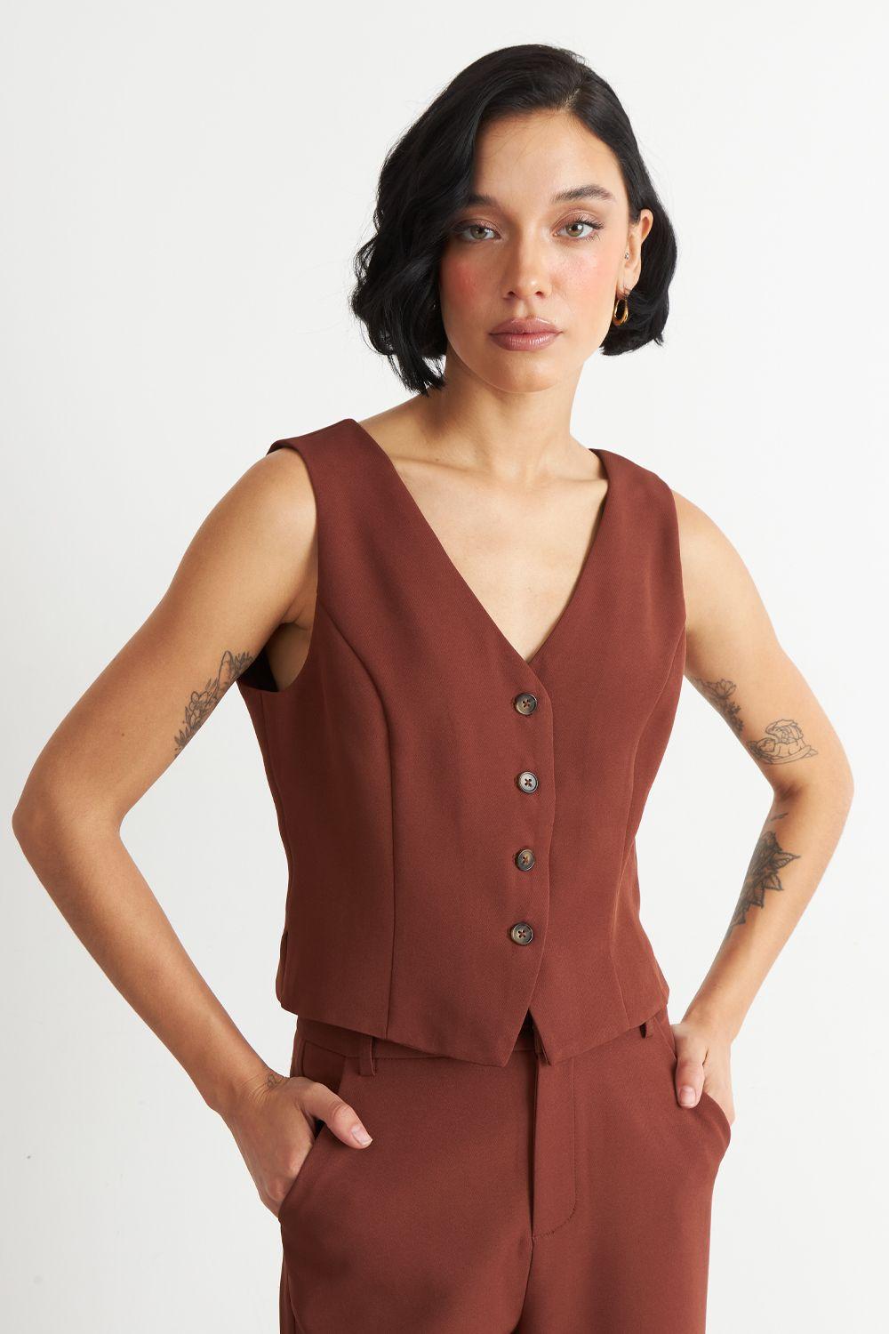 Gilet 4 Botones Óxido Nicopoly-4