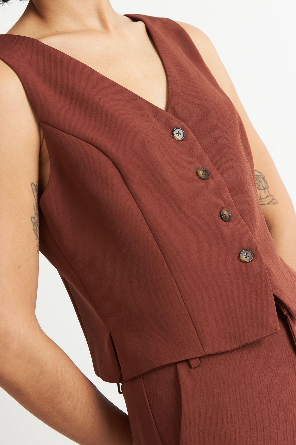 Gilet 4 Botones Óxido Nicopoly-5