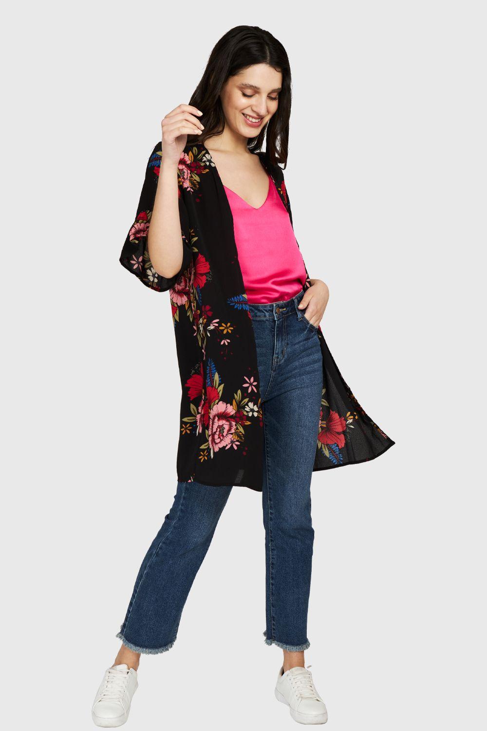 Kimono Manga Vuelos Negro Nicopoly-1