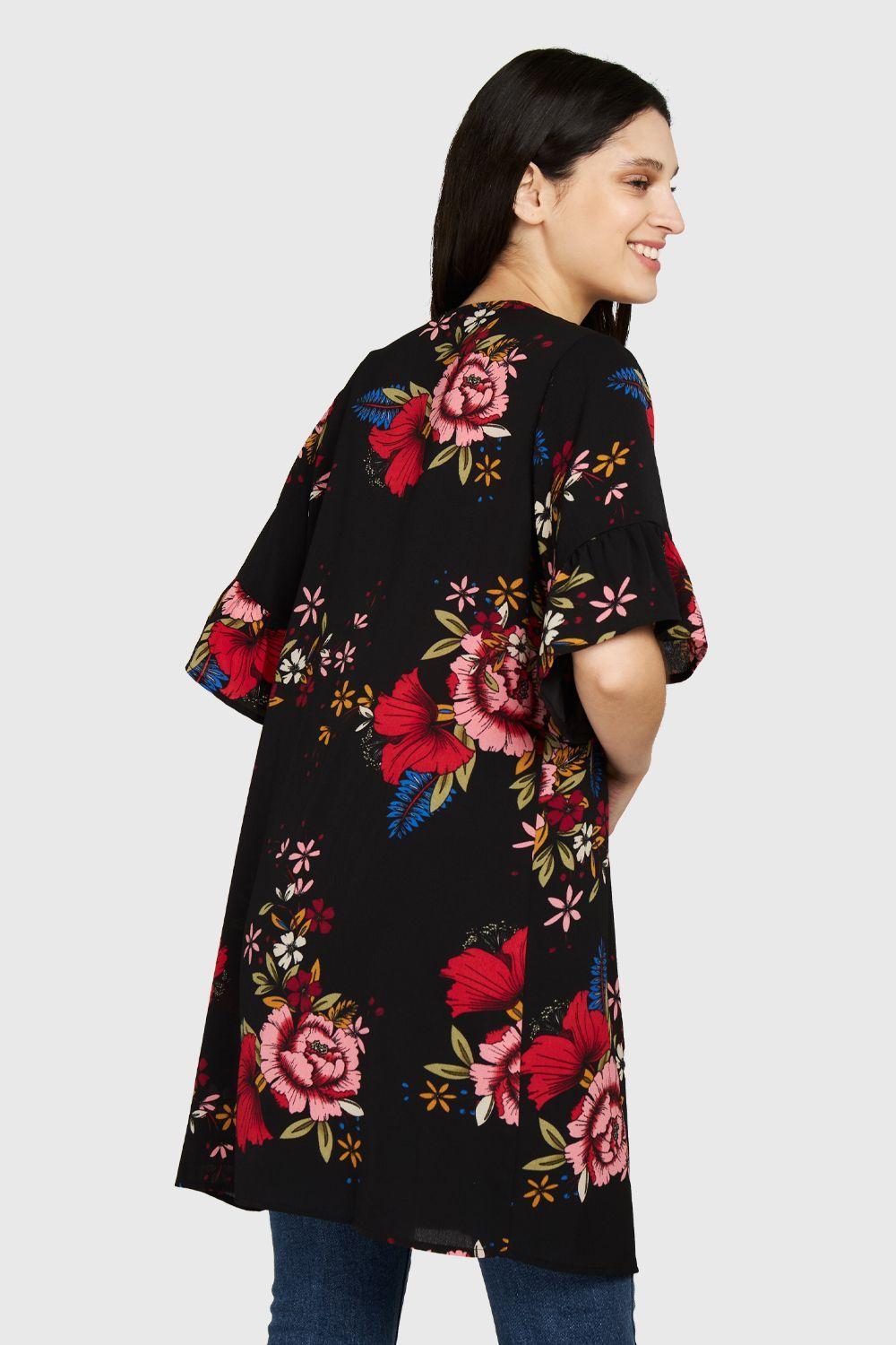 Kimono Manga Vuelos Negro Nicopoly-3