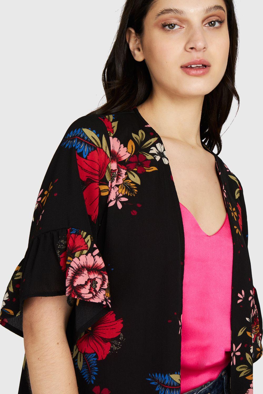 Kimono Manga Vuelos Negro Nicopoly-4