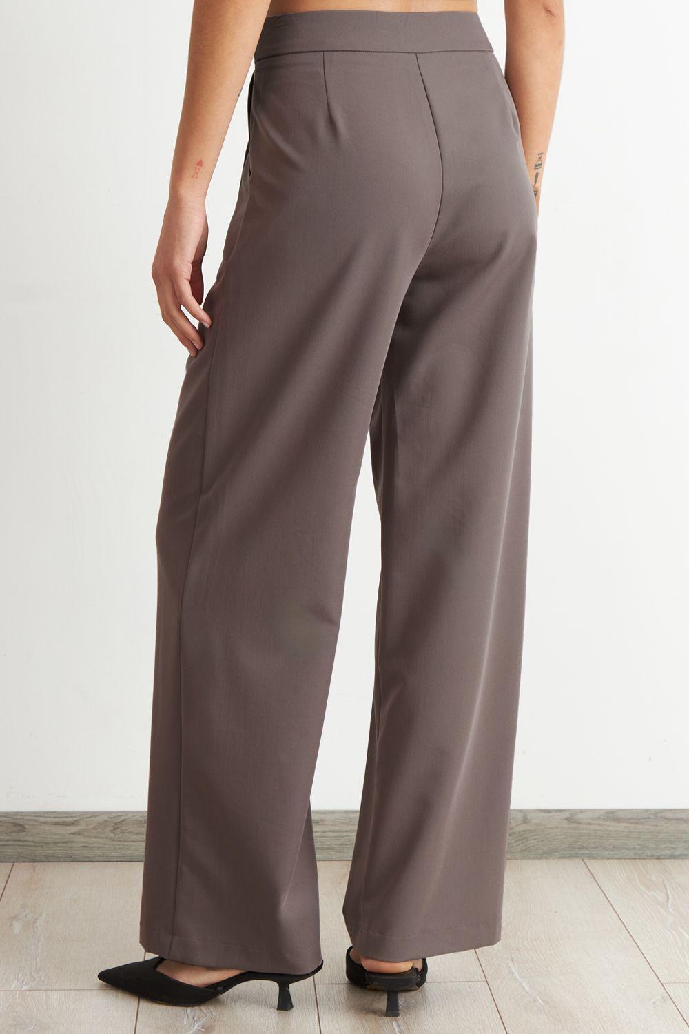 Pantalón Vestir Recto Mocca Nicopoly-3