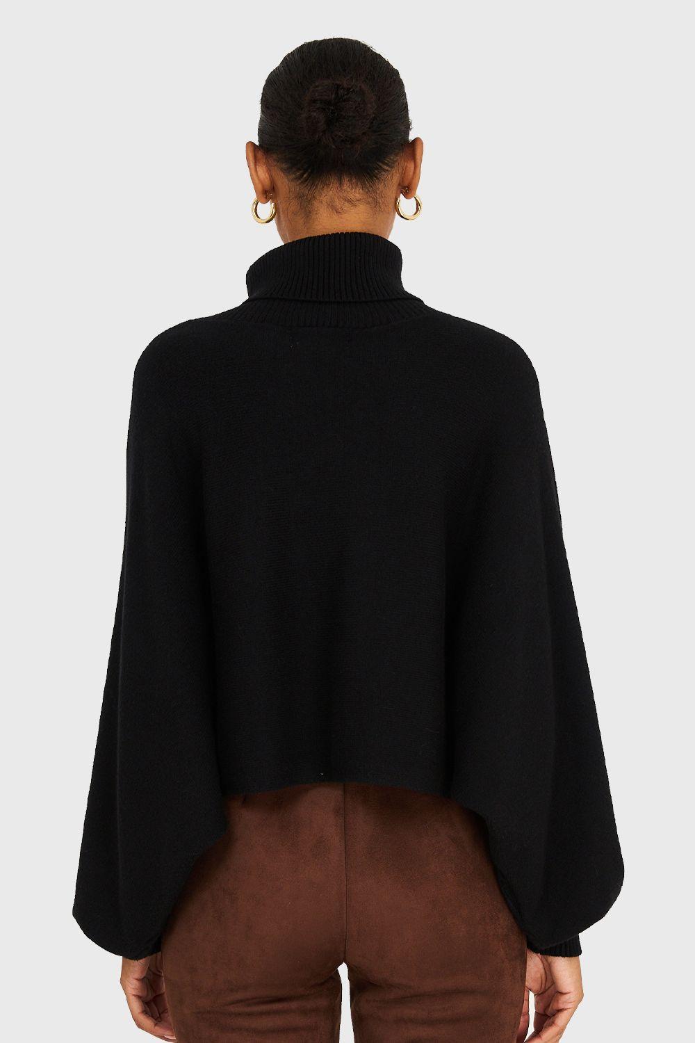 Sweater Manga Muerciélago Negro Nicopoly-3