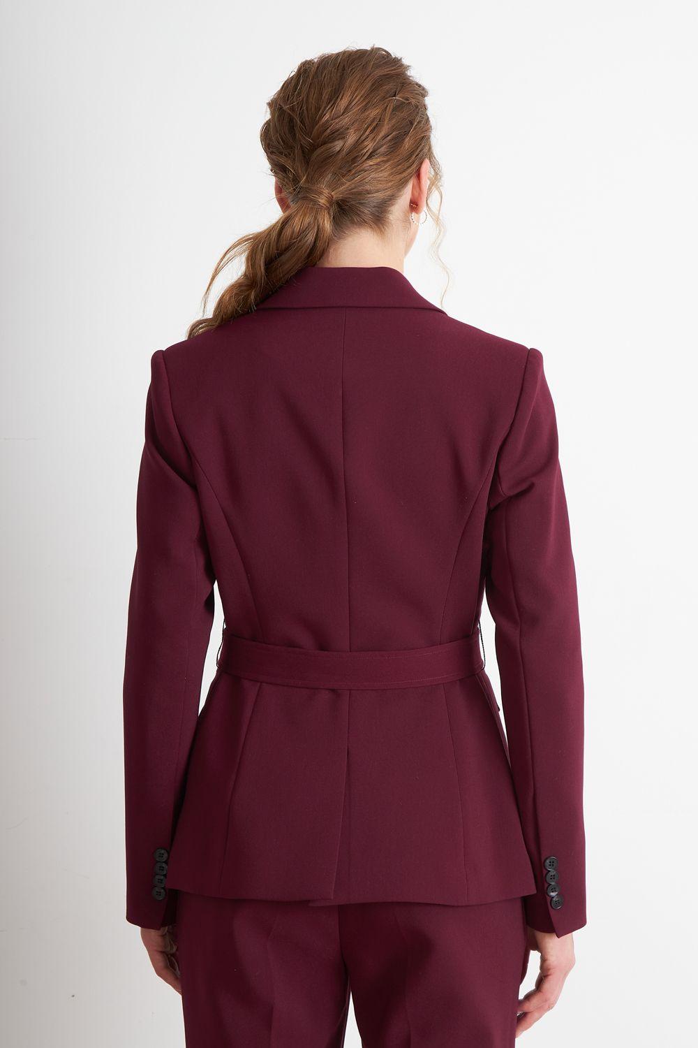 Blazer Cinturón Burdeo Nicopoly-3