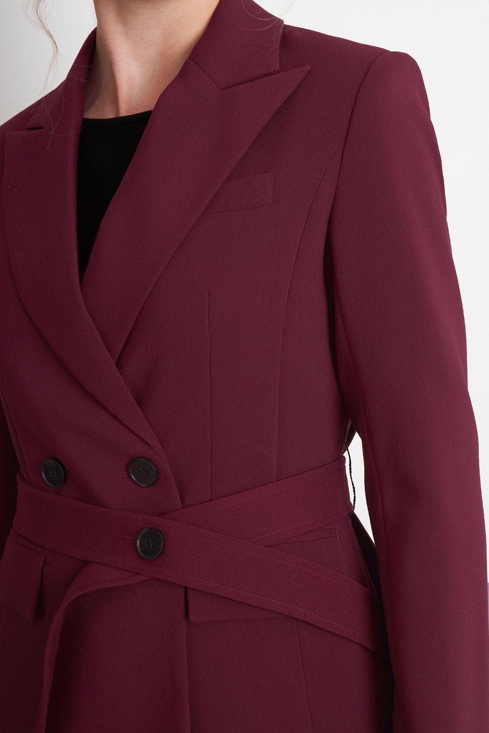 Blazer Cinturón Burdeo Nicopoly-5