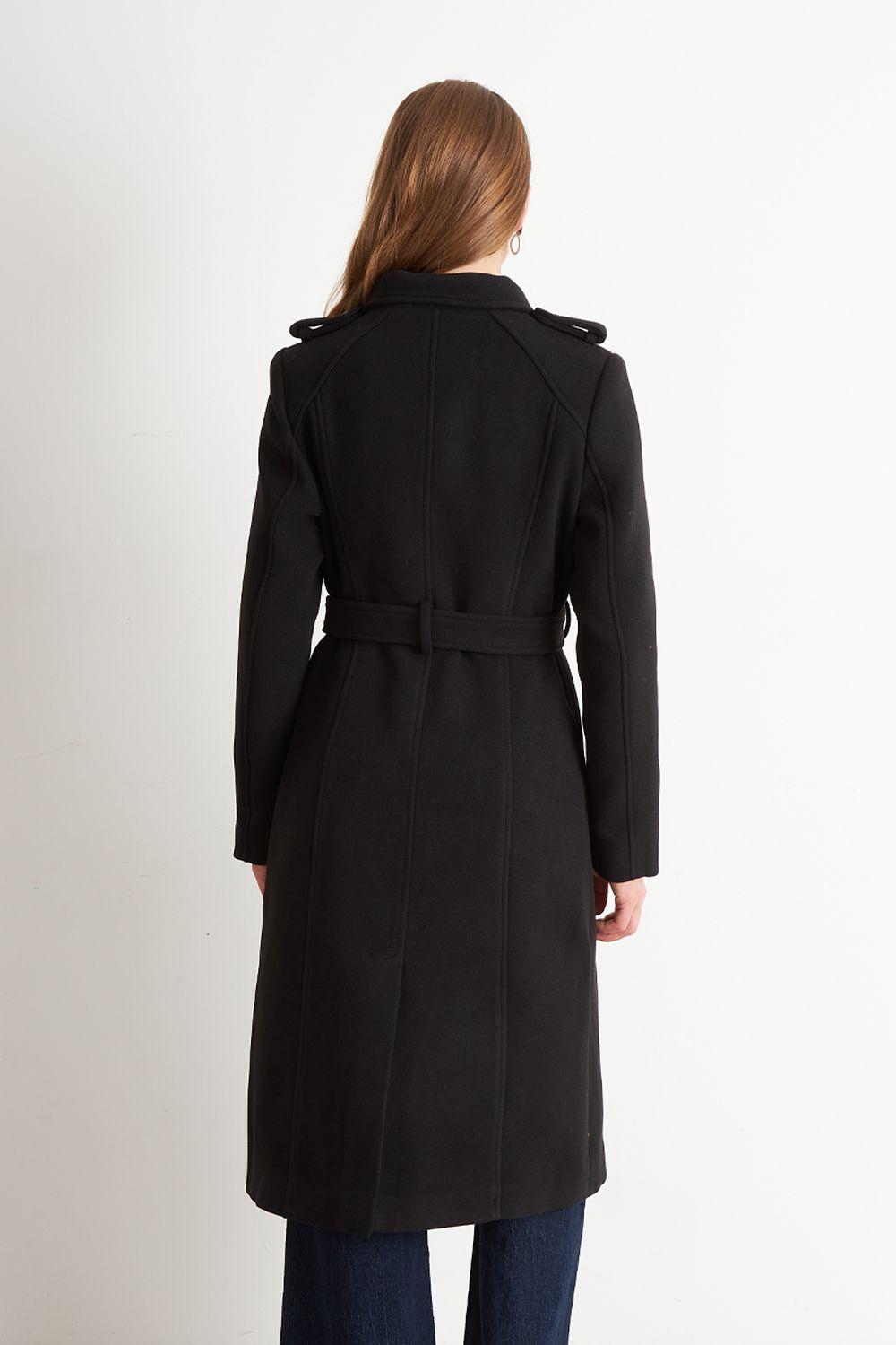 Abrigo Solapa y Cinturón Negro Nicopoly-3