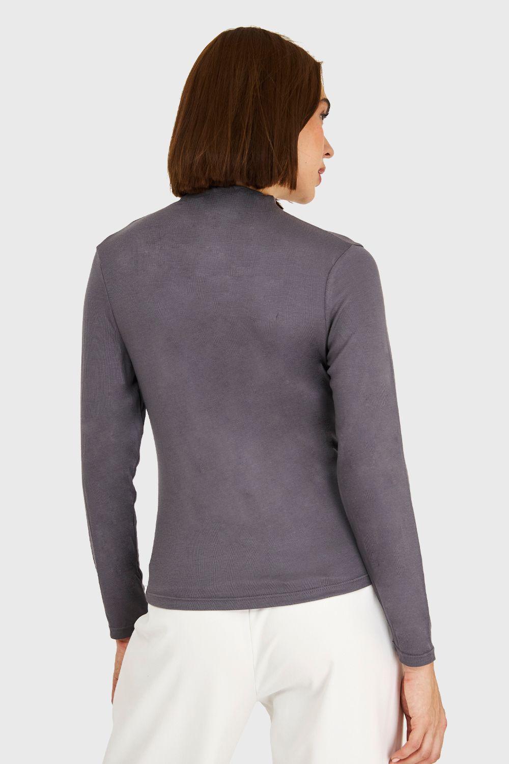 Polera Cuello Alto Grafito Nicopoly-3