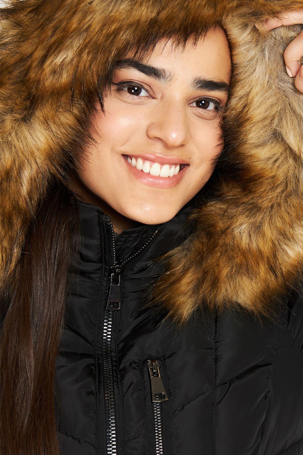 Parka Gorro Desmontable Negro Nicopoly-4