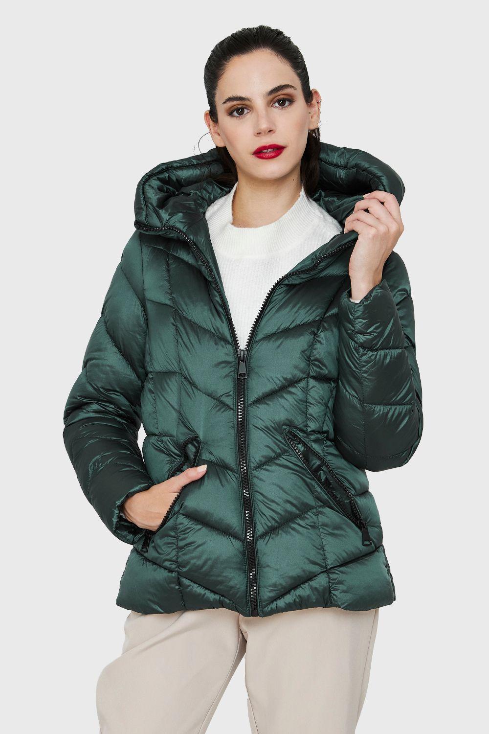 Parka Corta Gorro Verde Nicopoly-0