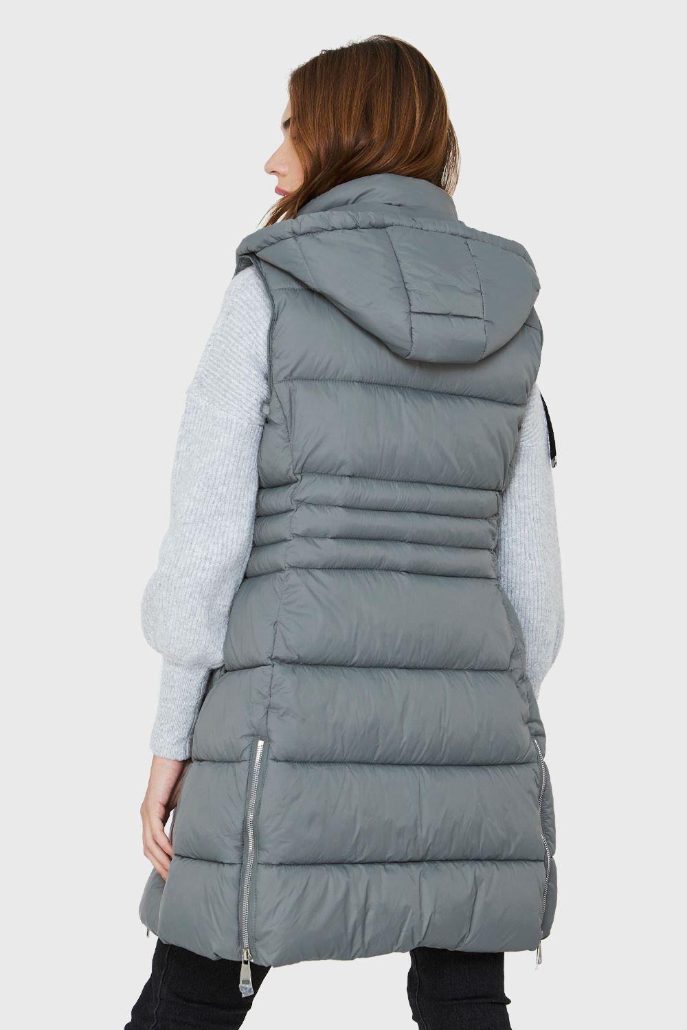 Parka Sin Mangas Gris Nicopoly-3
