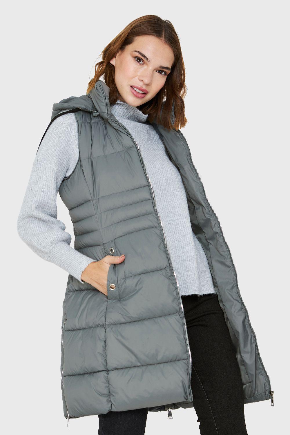 Parka Sin Mangas Gris Nicopoly-4