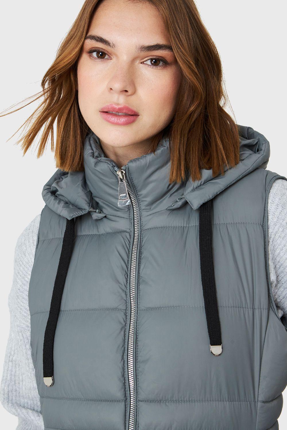 Parka Sin Mangas Gris Nicopoly-5