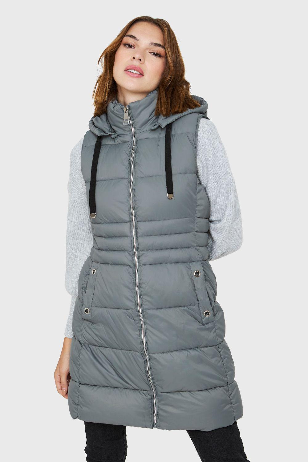 Parka Sin Mangas Gris Nicopoly-0