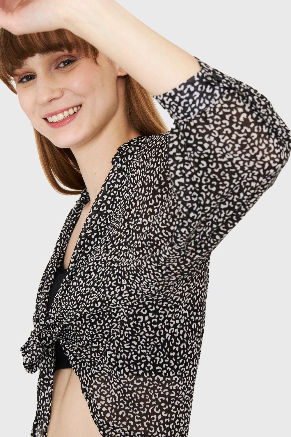 Blusa Nudo Animal Print Negro Nicopoly-5
