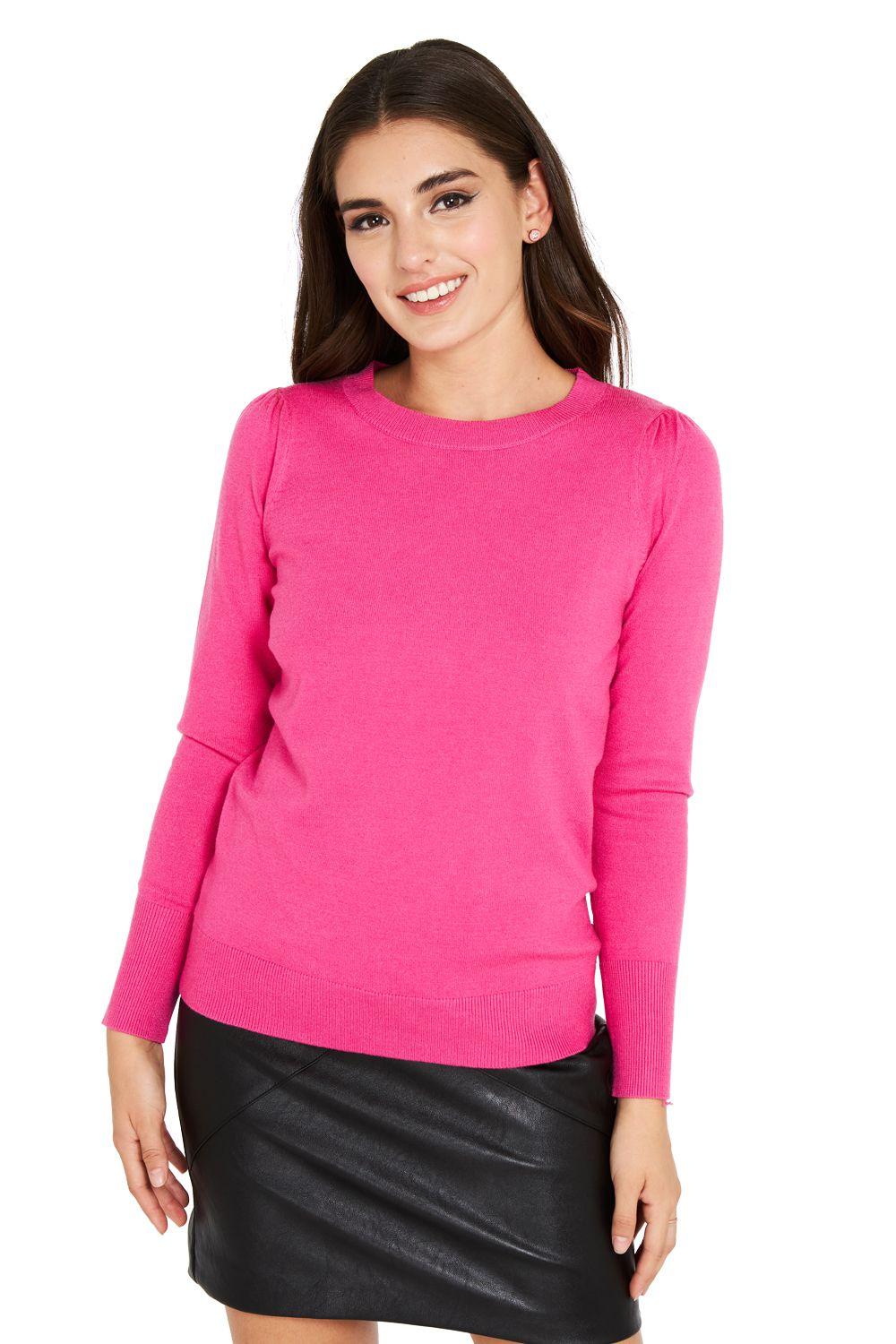 Sweater Cuello Redondo Fucsia Nicopoly-2