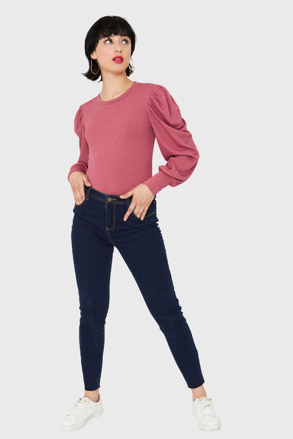 Polera Acanalada Princesa Rosado Nicopoly-1
