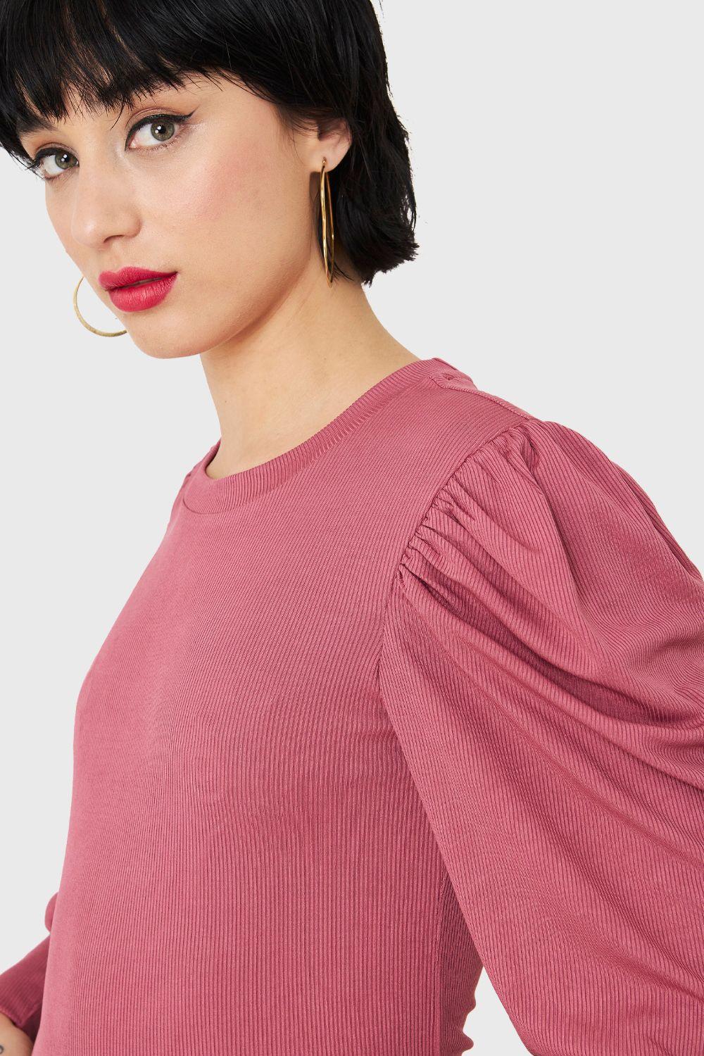 Polera Acanalada Princesa Rosado Nicopoly-5