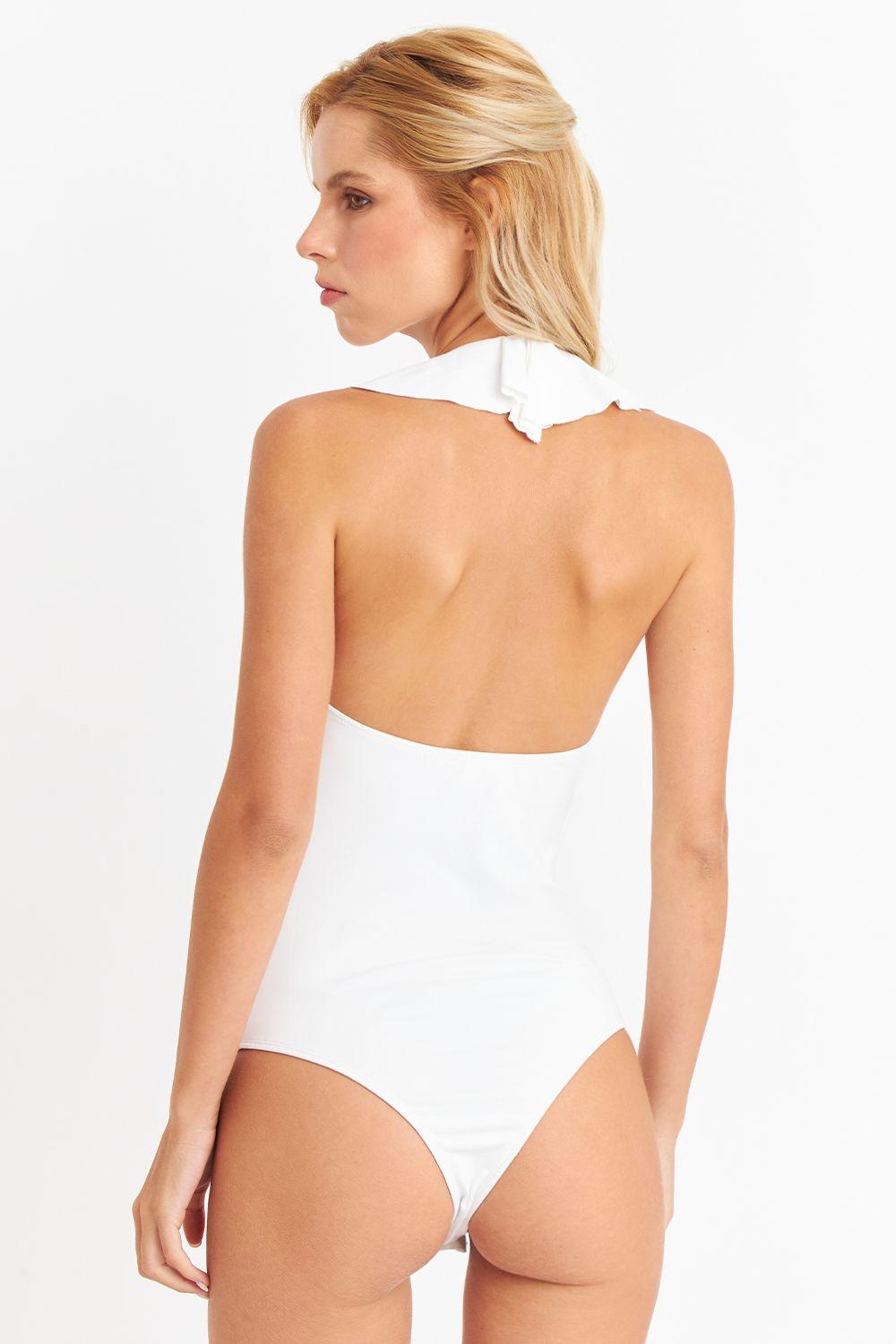 Body Escote Volantes Blanco Nicopoly-3