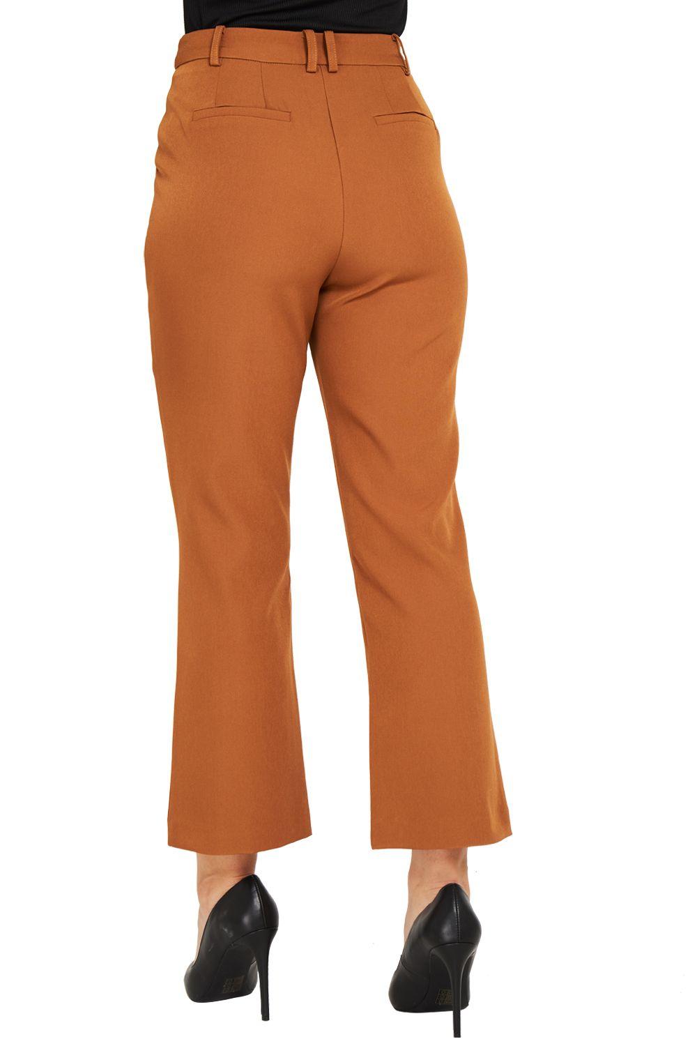 Pantalón Formal Bolsillos Camel Nicopoly-3