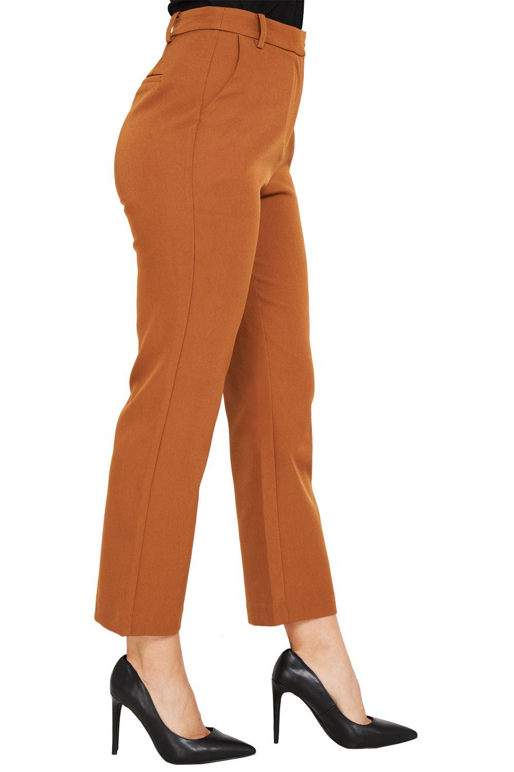 Pantalón Formal Bolsillos Camel Nicopoly-2