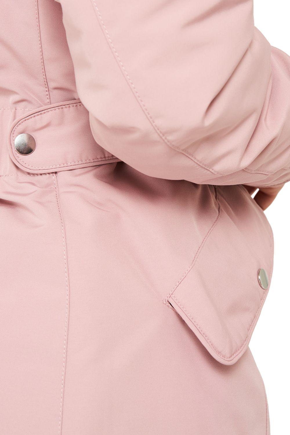 Parka Entallada Cuello Alto Rosado Nicopoly-4
