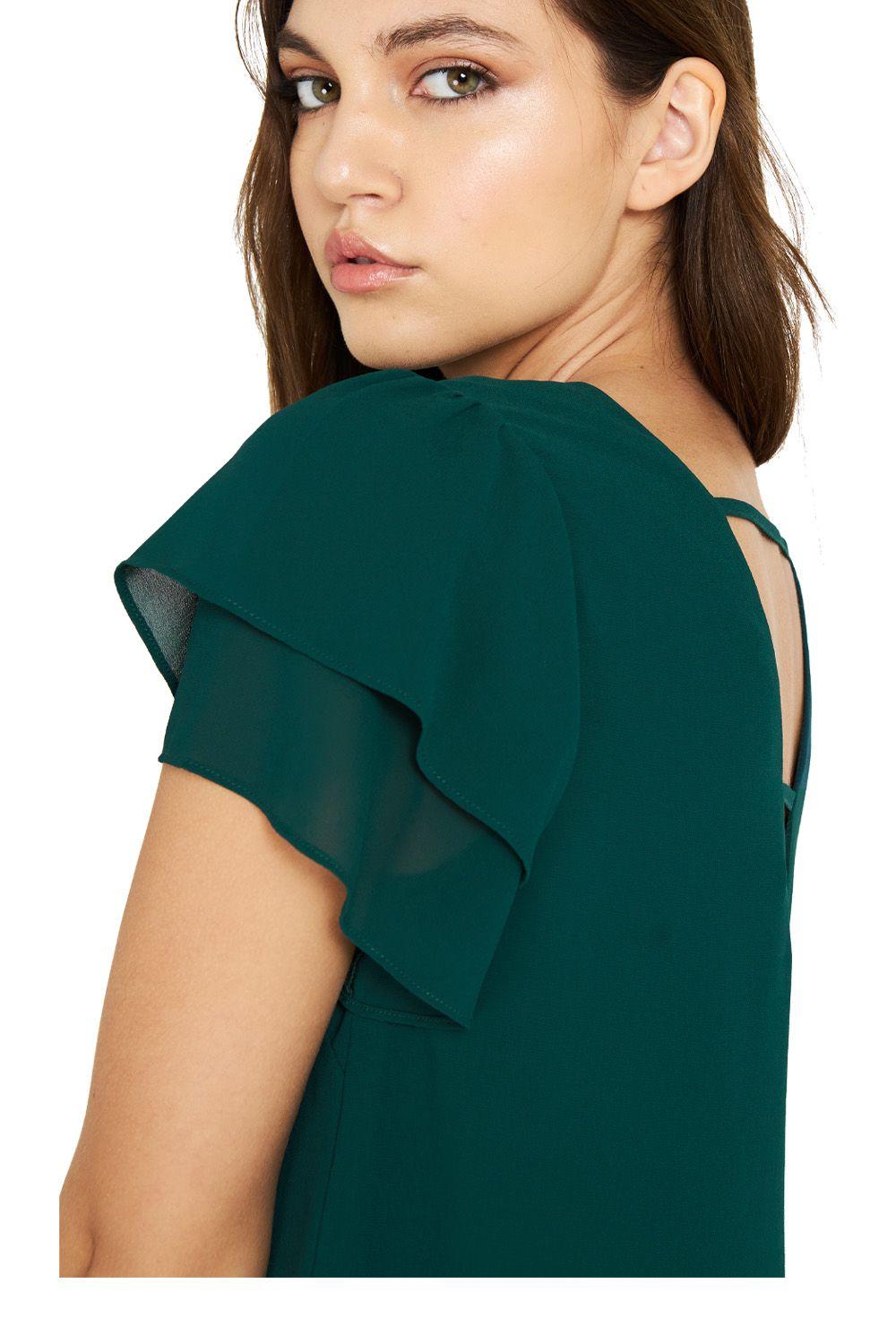 Blusa Vuelos Básica  Verde Nicopoly-4
