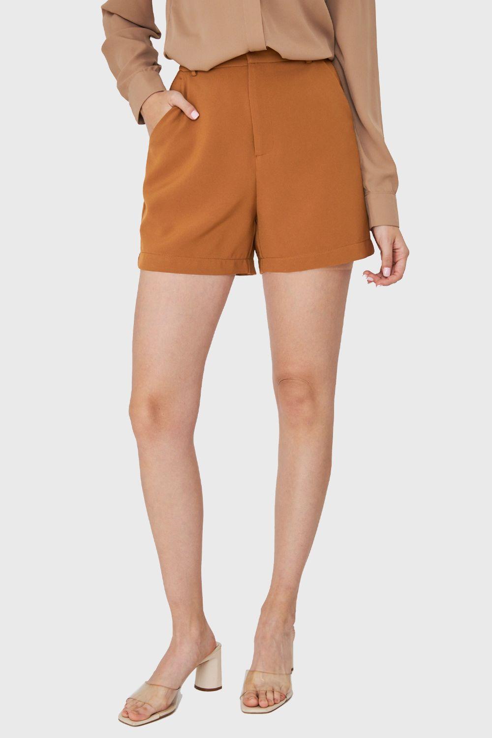 Short Básico Formal Camel Nicopoly-4