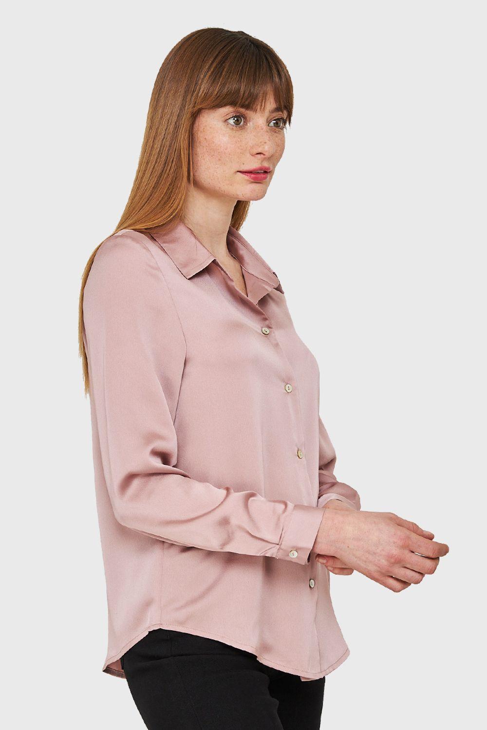Blusa Camisera Tipo Satín Rosado Nicopoly-2