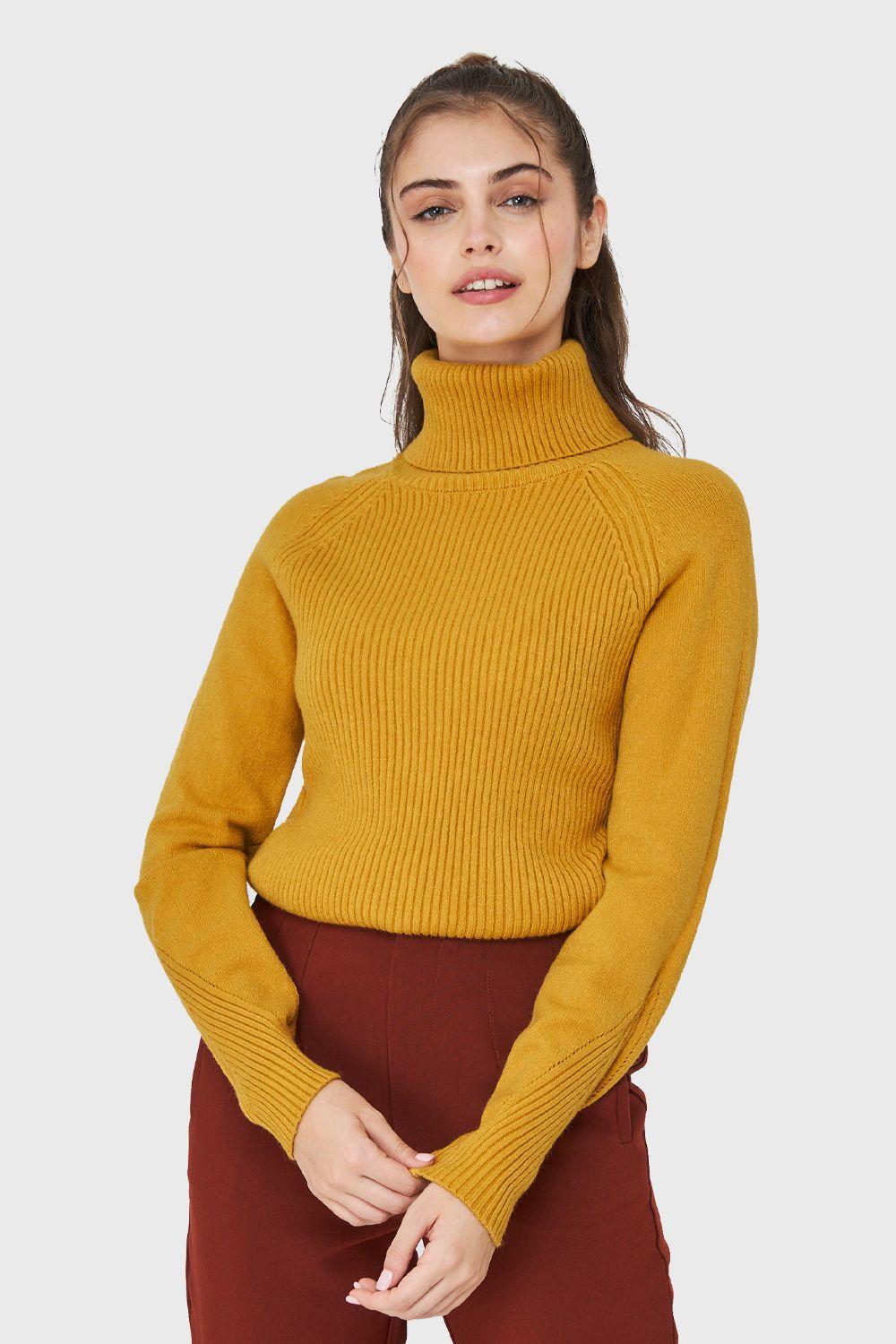 Sweater Beatle Acanalado Mostaza Nicopoly-4