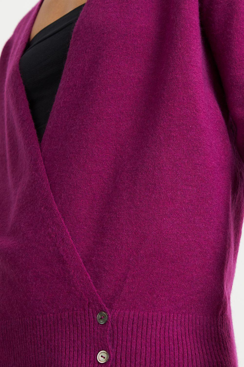 Sweater Cruzado con Botones Morado Nicopoly-5