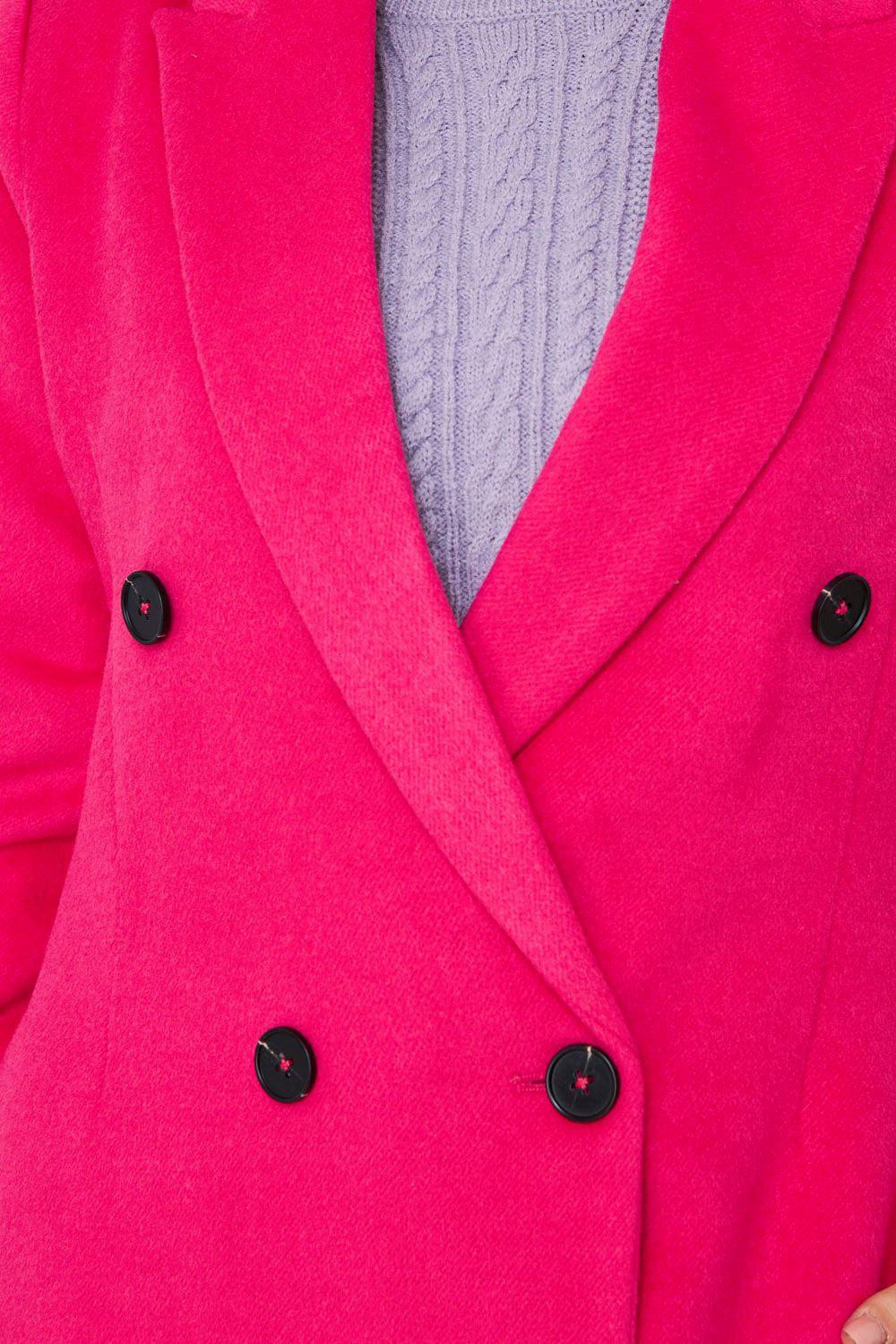 Abrigo Cuatro Botones Fucsia Nicopoly-5