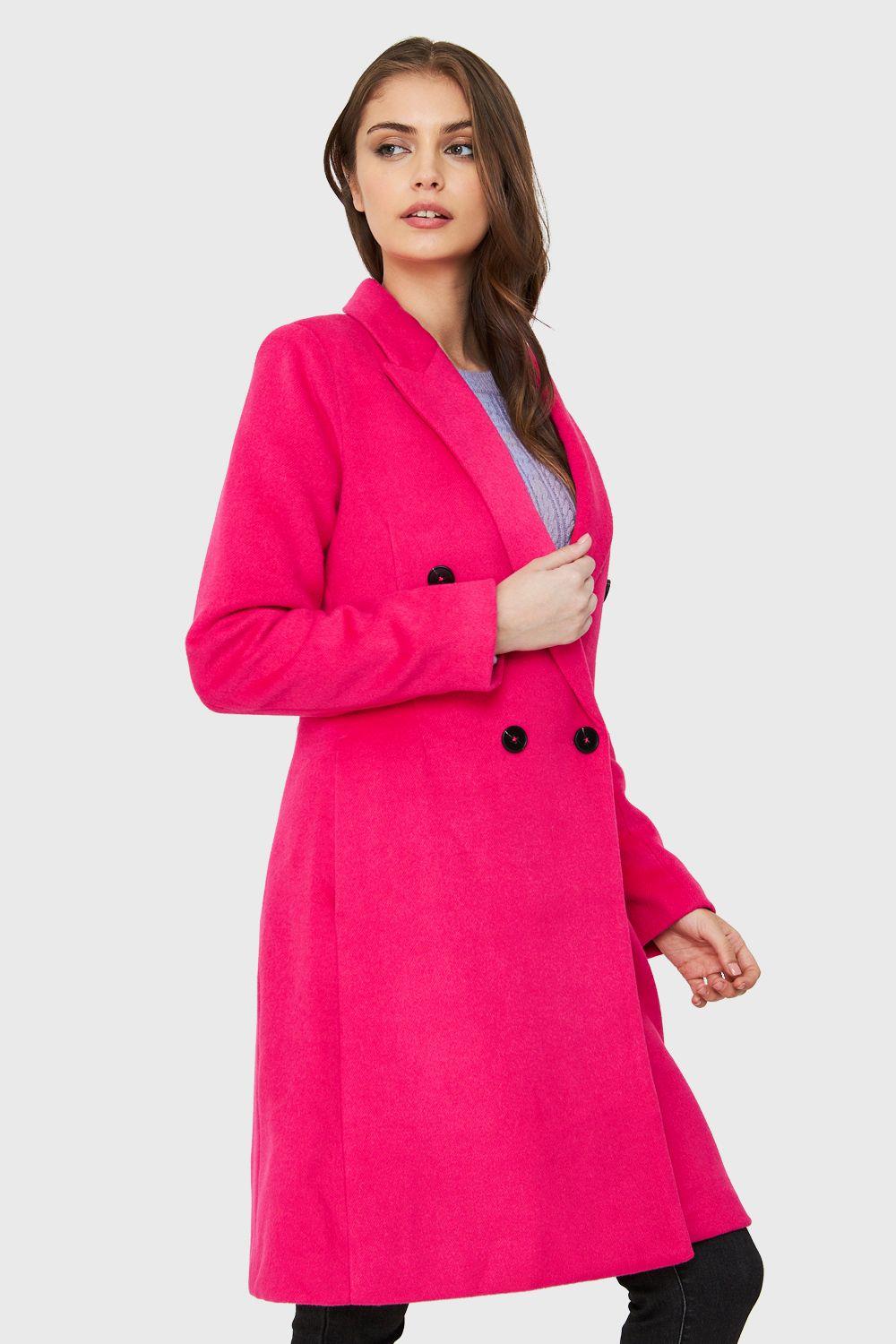 Abrigo Cuatro Botones Fucsia Nicopoly-2