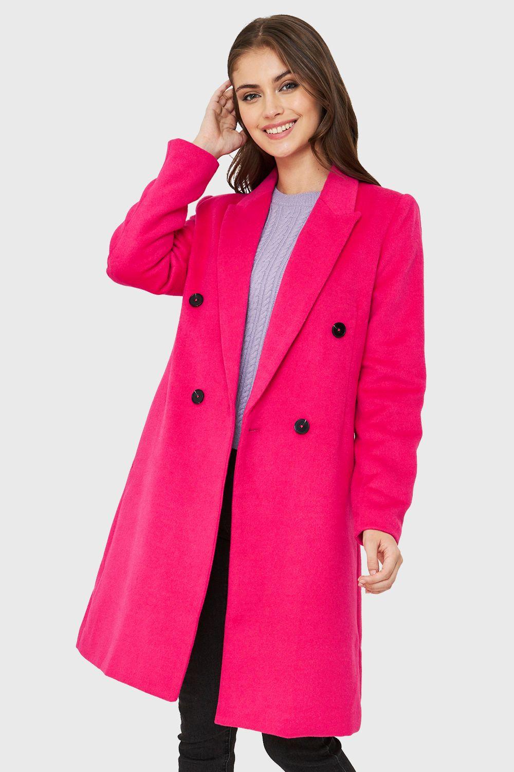 Abrigo Cuatro Botones Fucsia Nicopoly-4